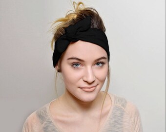 Black Headbands for women, Top Knot Headband Adult Women's Hair Accessories