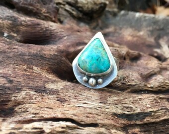 Sterling Silver Ring with Chrysocolla