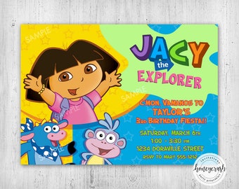 Dora Birthday Invitation - Printable Digital File
