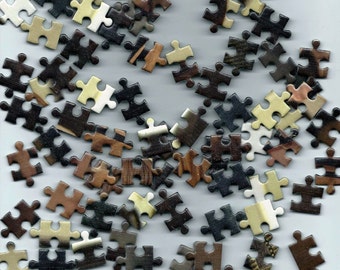 Puzzle Pieces, Vintage Ephemera Pack for Collage, Scrapbook, Embellishments, or Altered Art