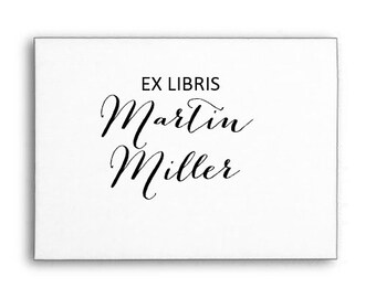 Ex Libris Stamp, Personalized Book Stamp, Custom Library Stamp, Wood Handle or Self Inking