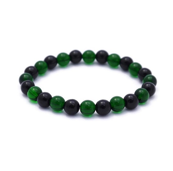 Hockey Gameday Spirit Wear Green Bracelet Black Bracelet