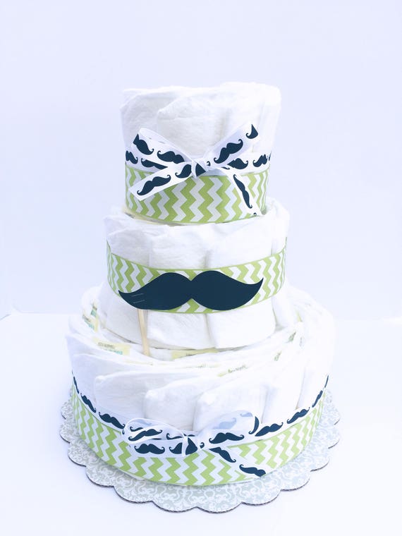 Mustache Diaper Cake Mustache Baby Shower Decorations