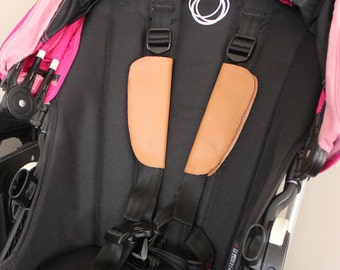 Leather stroller strap/harness covers