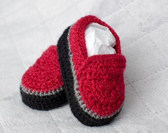 Baby Boy Shoes, Boy Shoes, Red Shoes, Red Boy Shoes, Boy Loafers, Crochet Boy Shoes, Crochet Boy Loafers, Crochet Boy Booties, Wedding Shoes