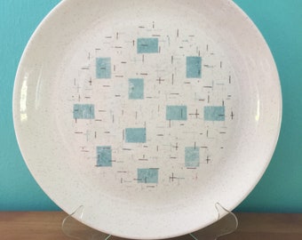 Vintage Atomic Mid Century Modern Charger Serving Platter Heavenly Days by Vernon Ware