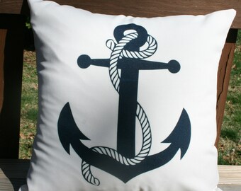 Nautical, Anchor 18X18 Decorative Pillow Cover