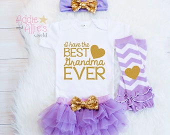 Grandma Baby Gift, Grandma Girl Bodysuit, grandma shirt, grandma girl gift, Love My Grandma Bodysuit, Gift From Grandma, Best Grandma G12LG