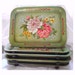 Vintage TV Trays // Floral Shabby Chic Set 7 // French Country Tables // Original Toleware Metalware