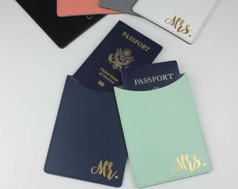 Wedding Passport Holder | Mr and Mrs Gift | Mr and Mrs Passport Holder | Honeymoon Gift | Passport Case | Destination Wedding |