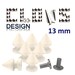 Customisation clothing 50 X studs with screw "CONE" white spike PUNK