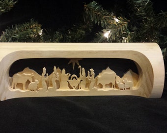 Wooden nativity