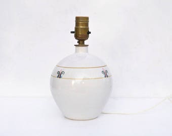 Vintage Studio Pottery Lamp - Signed Wild
