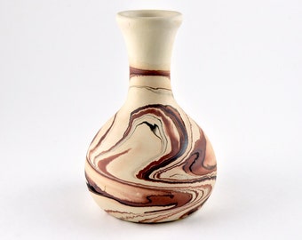 gallerymichel Nemadji Swirled Earth Tones Vintage Pottery Vase