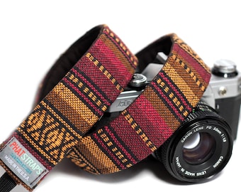 Native American Camera Strap - Tribal, Aztec, Navajo - Muskogee