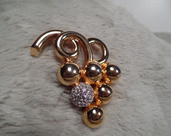 Grape Cluster Brooch Signed Keyes