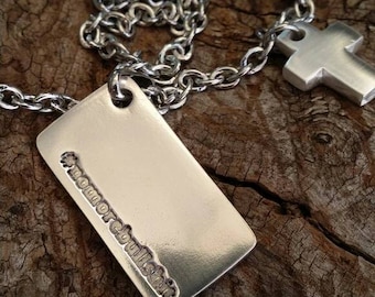 Chris Cornell's last tweet on a pure silver or solid bronze pendant