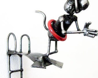 Diving Mouse, wall mounted