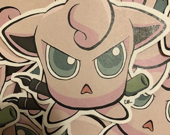 Pokemon - Angry Jigglypuff Sticker