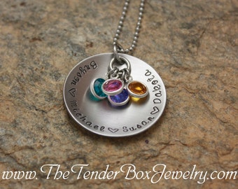 Mothers Necklace personalized hand stamped jewelry Grandma necklace Mom necklace personalized gift