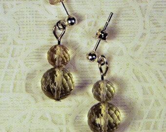 Cynthia Lynn "DEW DROPS" Sterling Silver Green Amethyst Drop Earrings