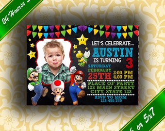 Super Mario Invitation, Super Mario Party, Super Mario Bros, Super Mario Birthday, Super Mario Invites, Super Mario Invitation