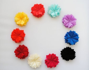 GRAB BAG!! Fabric Pinwheel Flowers for DIY Crafts - Clearance Discontinued Flowers - Crafting Supplies - Random Assortment of Colors!