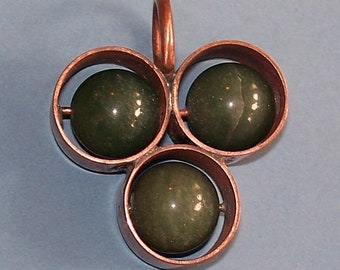 Copper and Aventurine Pendant