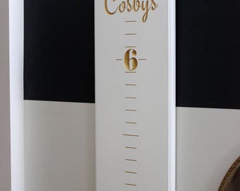 Fully Carved Wooden Measuring Growth Chart Bedroom Wall Decor For Children With Personalized Name