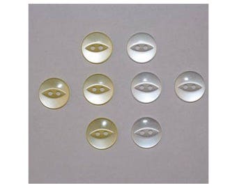 40 x buttons basic 14 mm 2 holes set N - 000823