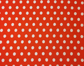 Polka Dot - Orange/White - Vintage Fabric