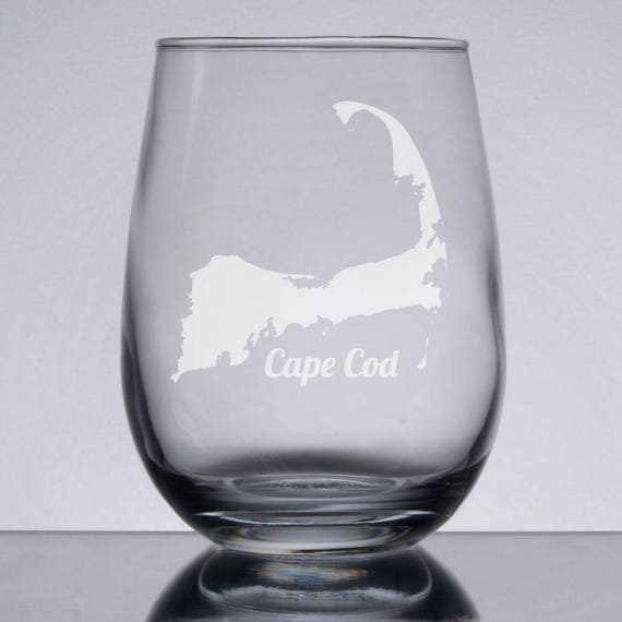 Cape Cod Wine Glass Customizable Sandblasted Glass