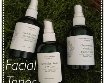 Herbal + Botanical Facial Toner {Handcrafted + Organic + Fair Trade + Sustainably Harvested Ingredients} Choose Your Skin Type