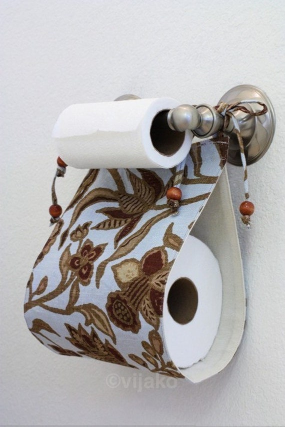 Items similar to Floral linen toilet paper holder on Etsy