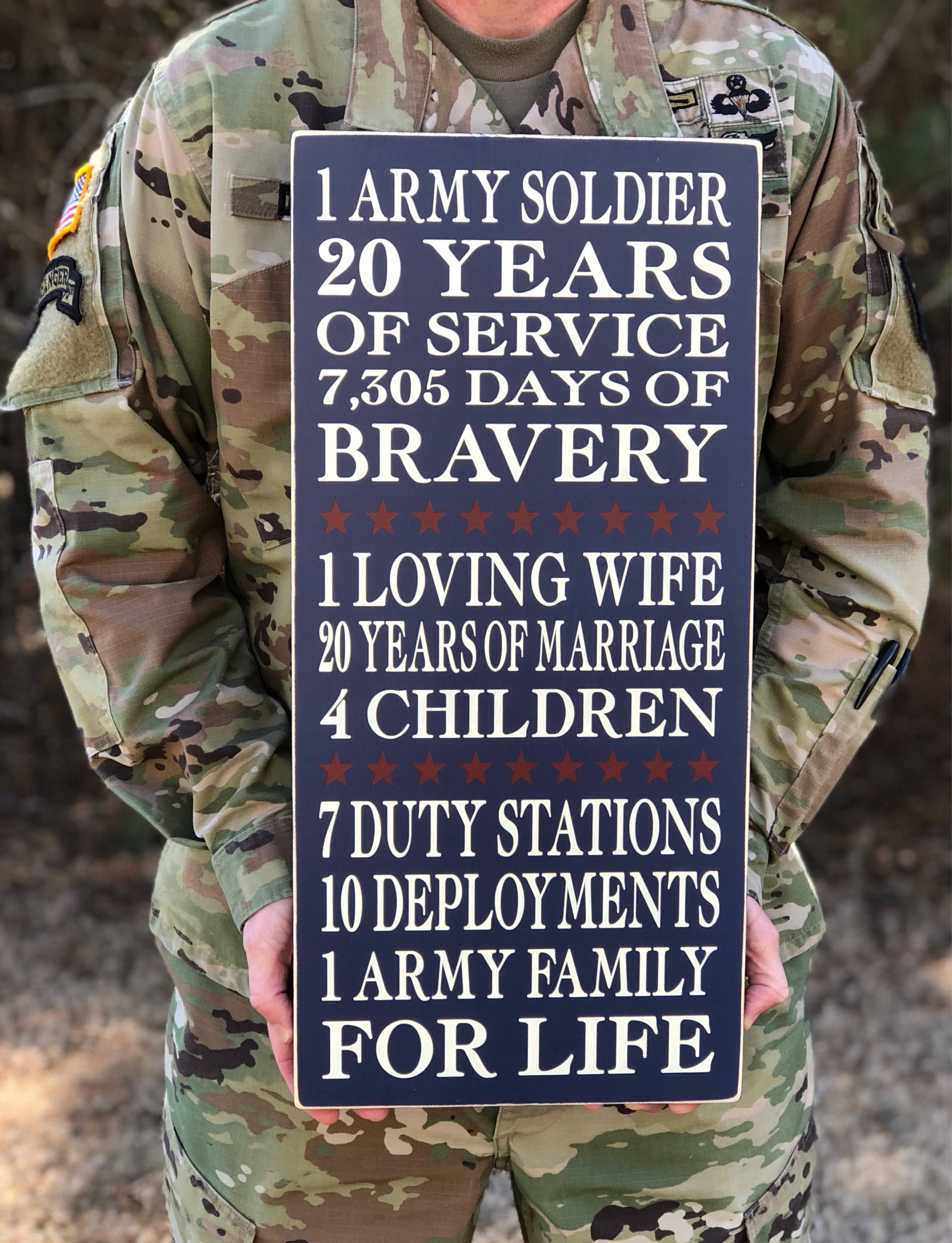 Military Retirement Sign 12x24 gift army air force