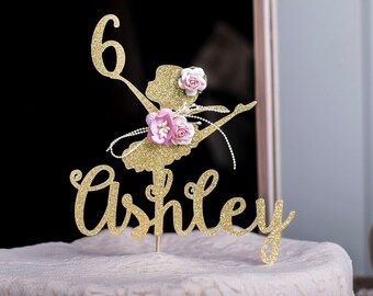 Ballerina Cake Topper, Ballerina Centerpieces, Ballerina Party Birthday Decorations - Custom Ballerina Cake Topper
