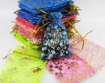 25 Assorted Color Organza Bags 10 x 12cm (B113i/344)