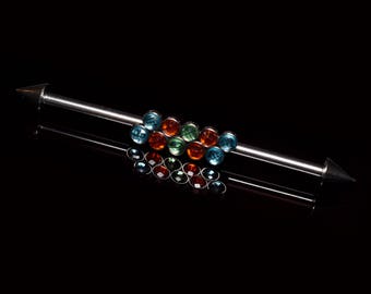 Surgical Steel Industrial Jewelry, Industrial Barbell, Industrial Earring, Scaffold Piercing, 14g Barbell, Steel Bar Piercing