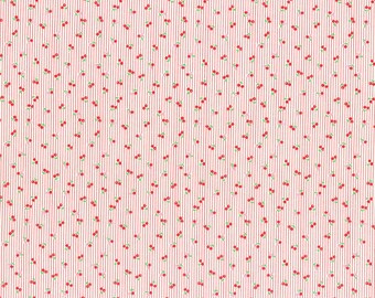 Minny Muu Cream with red cherries Fall 2016 - Lecien Japan - quilt cotton fabric