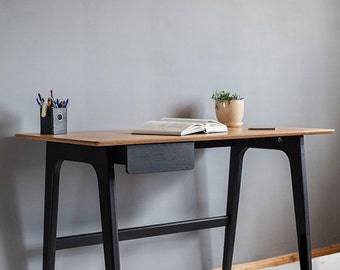 Modern scandinavian desk minimalistic century modern style with drawer