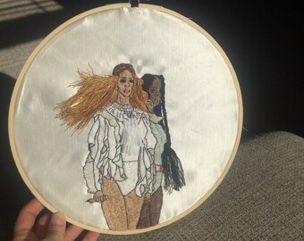 Beyonce Handmade Embroidery Art Embroidery Hoop