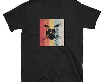 Drummer Shirt Drummer Gift Vintage Retro Distressed