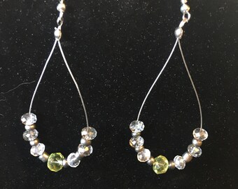 Lime Green Teardrop Earrings