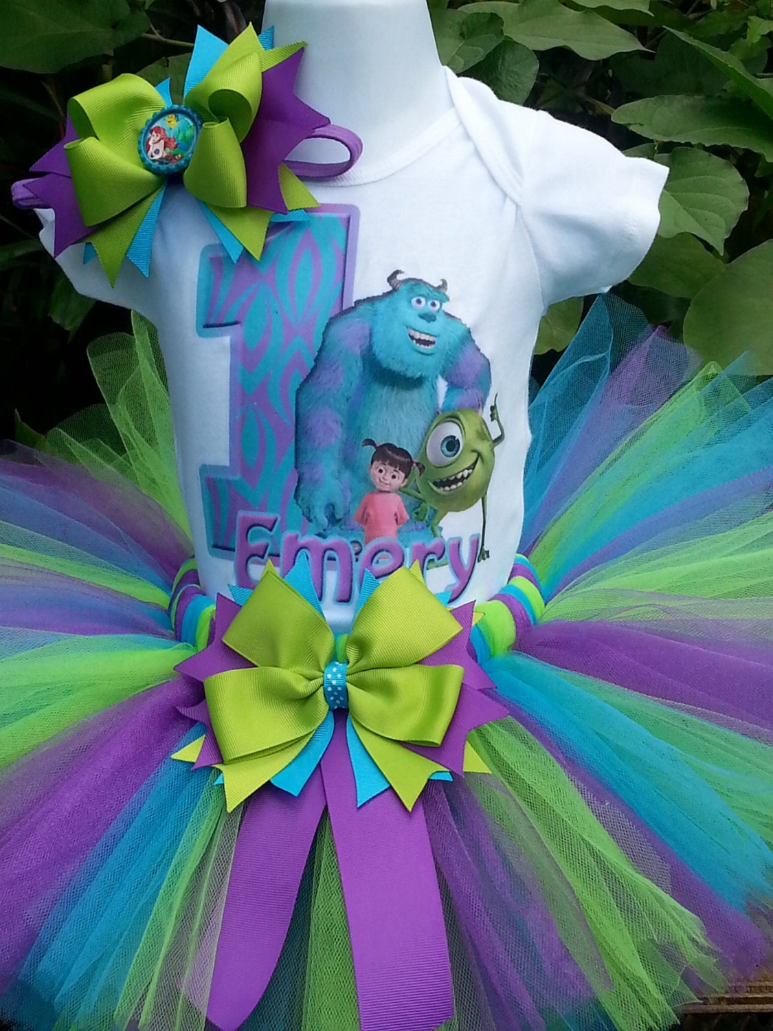 Handmade Monster Inc inspired tutu set Monster Inc tutu