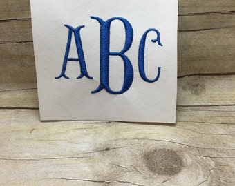 Fishtail Monogram Embroidery Design, Fishtail Monogram, Fishtail Embroidery Font, Fish Tail Embroidery Font, Fish Tail Monogram Font