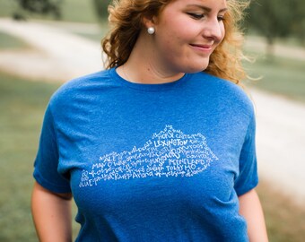 Hand Lettered LEXINGTON Kentucky Word Art Tee