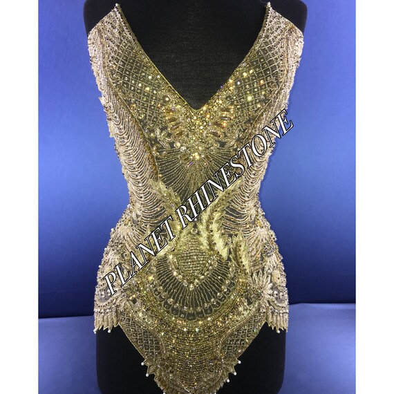 Angelica Crystal Beaded Bodice #F211