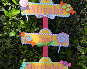 Sweet Shoppe or Candyland Party Sign