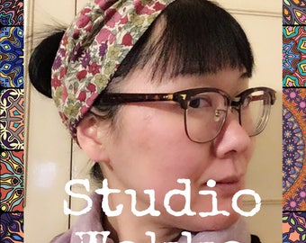 Liberty floral print twisted turban headband with elastic