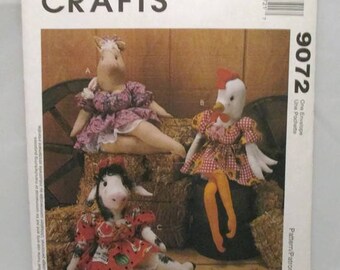 McCalls 9072 Crafts Barnyard Babes UNCUT